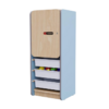 Закрытый шкаф с ящиками из коллекции мебели «НЕГА» (цвет голубой) - «globural.ru» - Воткинск