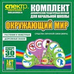 Комплект динамических раздаточных пособий - Окружающий мир (веера). Животные и растения, дорожные знаки. - «globural.ru» - Воткинск