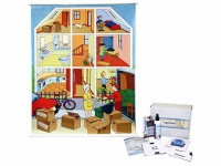 Магнитно-маркерный плакат "Квартира" с набором магнитных карточек + методические рекомендации (иностранный язык) - «globural.ru» - Воткинск