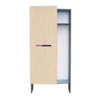 Шкаф для верхней одежды персонала во входную группу из коллекции мебели «НЕГА» (голубой) - «globural.ru» - Воткинск