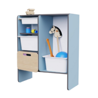 Шкаф для игрушек во входную группу из коллекции мебели «НЕГА» (цвет голубой) - «globural.ru» - Воткинск