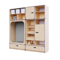 Детская стенка с местом для хранения и прямоугольной зоной отдыха из коллекции «НЕГА» (цвет бежевый) - «globural.ru» - Воткинск