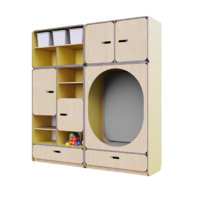 Детская стенка с местом для хранения и овальной зоной отдыха из коллекции «НЕГА» (цвет желтый) - «globural.ru» - Воткинск