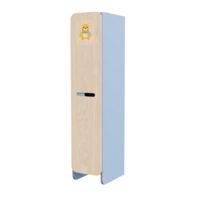 Детский шкафчик с одной секцией для входной группы из коллекции мебели «НЕГА» (голубой) - «globural.ru» - Воткинск
