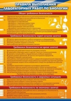 Стенд "Правила выполнения лабораторных работ по биологии" (вариант 2) - «globural.ru» - Воткинск