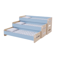 Раздвижная кровать 3 секции в спальную зону из коллекции «НЕГА» (цвет голубой) - «globural.ru» - Воткинск