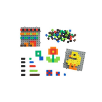 Кубики соединяющиеся 1 см. Набор с основанием и карточками. - «globural.ru» - Воткинск