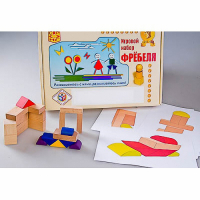 Игровой набор Фребеля "Конструктор деревянный без соединений-2" (Серия "Эксперимент") - «globural.ru» - Воткинск