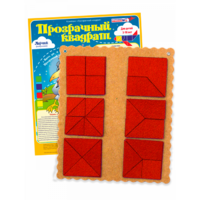 Прозрачный квадрат Ларчик (ковролин, красный)   - «globural.ru» - Воткинск