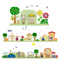 Набор декоративно-развивающих панелей "Деревенька" - «globural.ru» - Воткинск