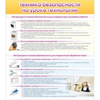 Стенд "Техника безопасности на уроке технологии" - «globural.ru» - Воткинск
