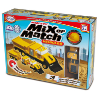 Магнитный конструктор Транспорт "Смешай и собери". Серия Строительная техника. Стартовый набор - «globural.ru» - Воткинск