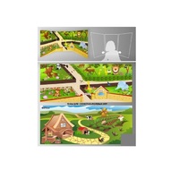 Стенд для сюжетно-ролевых игр 2-х сторонний (Зоопарк, ферма) - «globural.ru» - Воткинск