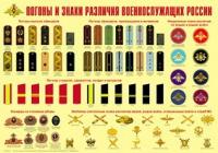 Плакат "Погоны и знаки различия военнослужащих России" - «globural.ru» - Воткинск