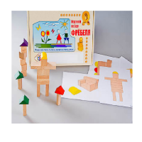 Игровой набор Фребеля "Конструктор деревянный без соединений-3" (Серия "Эксперимент") - «globural.ru» - Воткинск