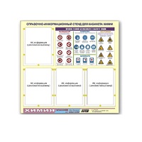 Стенд "Правила техники безопасности в кабинете химии" (80х75, 4 кармана) - «globural.ru» - Воткинск