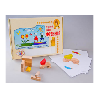 Игровой набор Фребеля "Конструктор деревянный без соединений-1" (Серия "Эксперимент") - «globural.ru» - Воткинск