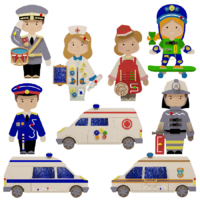 Набор бизибордов «Профессии и спецавтомобили» - «globural.ru» - Воткинск