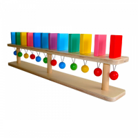 Тактильно-развивающая панель "Разноцветное домино" (настенный модуль, 12 домино) - «globural.ru» - Воткинск