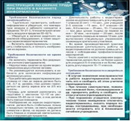 Стенд "Инструкция по охране труда в кабинете информатики" - «globural.ru» - Воткинск