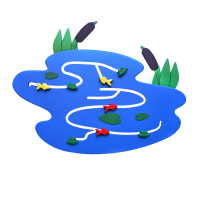 Сенсомоторное декоративно-развивающее панно "Река" - «globural.ru» - Воткинск