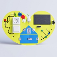 Бизиборд "Большое жёлтое сердце" - «globural.ru» - Воткинск