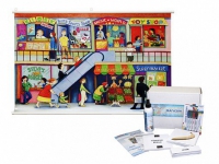 Магнитно-маркерный плакат "Магазин" с набором магнитных карточек + методические рекомендации (иностранный язык) - «globural.ru» - Воткинск