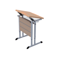 Стол ученический одноместный наклоняемый на плоскоовальной трубе 3-7 гр.р. - «globural.ru» - Воткинск