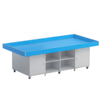 Стол для робототехники с дверками (серый/синий) - «globural.ru» - Воткинск