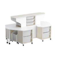 Модуль-стеллаж "Робот-Робик 002" (дуб молочный/белый) - «globural.ru» - Воткинск