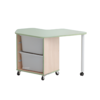 Стол детский правый Робик 002 (бук/фисташковый)  - «globural.ru» - Воткинск