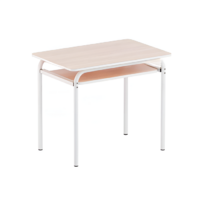 Стол компьютерный на металлокаркассе (бук/белый) - «globural.ru» - Воткинск