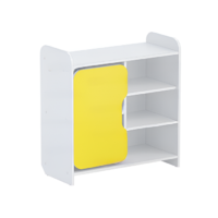 Тумба для игрушек и пособий "Росток 2" (белый/желтый) - «globural.ru» - Воткинск