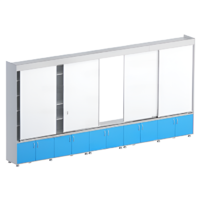 Раздвижная система аудиторных досок (серый/синий) - «globural.ru» - Воткинск