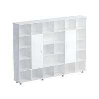 Шкаф-стеллаж 2 дверки (бук/белый) - «globural.ru» - Воткинск