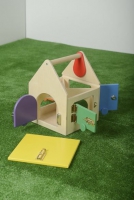 Тактильно-развивающий комплекс "Домик с дверцами и замочками" - «globural.ru» - Воткинск