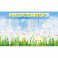 Стенд "Наши достижения" с 12 карманами - «globural.ru» - Воткинск