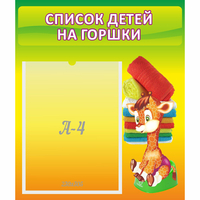 Стенд "Список детей на горшки" №1 - «globural.ru» - Воткинск