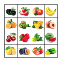 Тематическое поле-маршрутизатор «Фрукты и овощи» для мини-робота - «globural.ru» - Воткинск