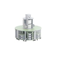 Модуль-стеллаж "Робот- Робик" (серый-фисташковый) - «globural.ru» - Воткинск