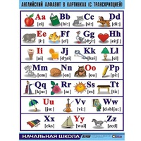 Таблица демонстрационная "Английский алфавит в картинках"(70x100) - «globural.ru» - Воткинск