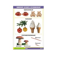 Таблица демонстрационная "Одинаковый, похожий и противоположный" (винил 70x100) - «globural.ru» - Воткинск