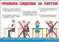 Таблица Правила сидения  за партой 1000*1400 винил - «globural.ru» - Воткинск