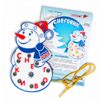 Игровое пособие Шнур-грамотей "Снеговик" - «globural.ru» - Воткинск