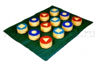 Коврик «Топ-Топ» (12 таблеток с геометрическими фигурами на липе + дно-коврик) - «globural.ru» - Воткинск