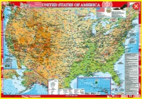 Настенная карта Соединенных Штатов Америки на английском языке (учебная) - «globural.ru» - Воткинск