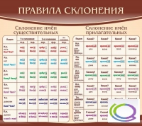 Стенд "Правила склонения" - «globural.ru» - Воткинск