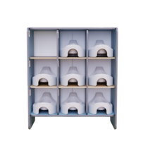 Детский стеллаж под горшки из коллекции «НЕГА» (голубой) - «globural.ru» - Воткинск