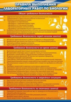 Стенд "Правила выполнения лабораторных работ по биологии" (вариант 2) - «globural.ru» - Воткинск