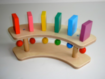 Тактильно-развивающая панель "Разноцветное домино" (12 домино, настольный модуль) - «globural.ru» - Воткинск